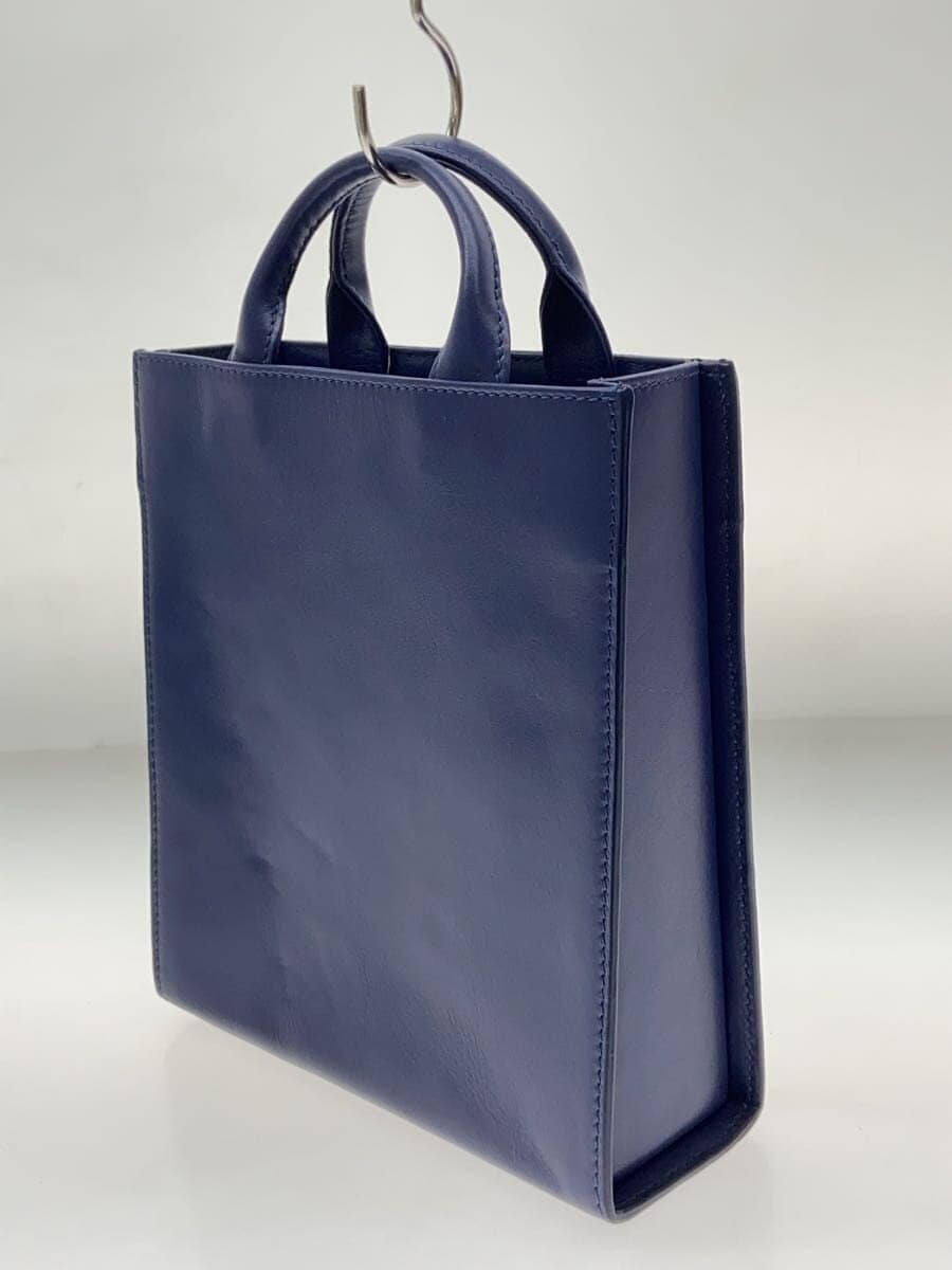 MOTHERHOUSE handbag leather blue solid bright small tote 2