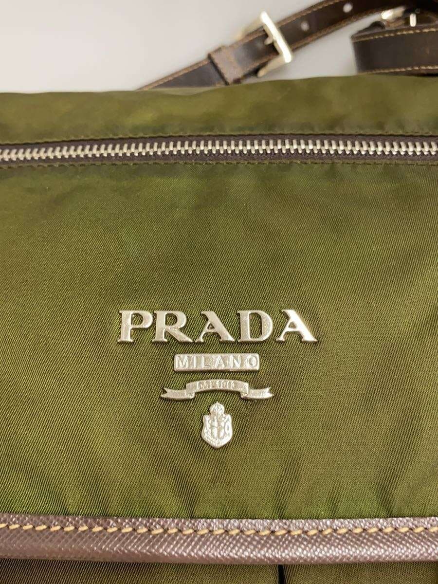 PRADA Shoulder Bag Nylon KHK Solid 5