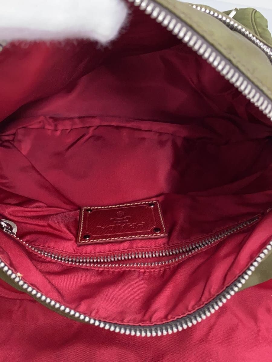 PRADA Shoulder Bag Nylon KHK Solid 6