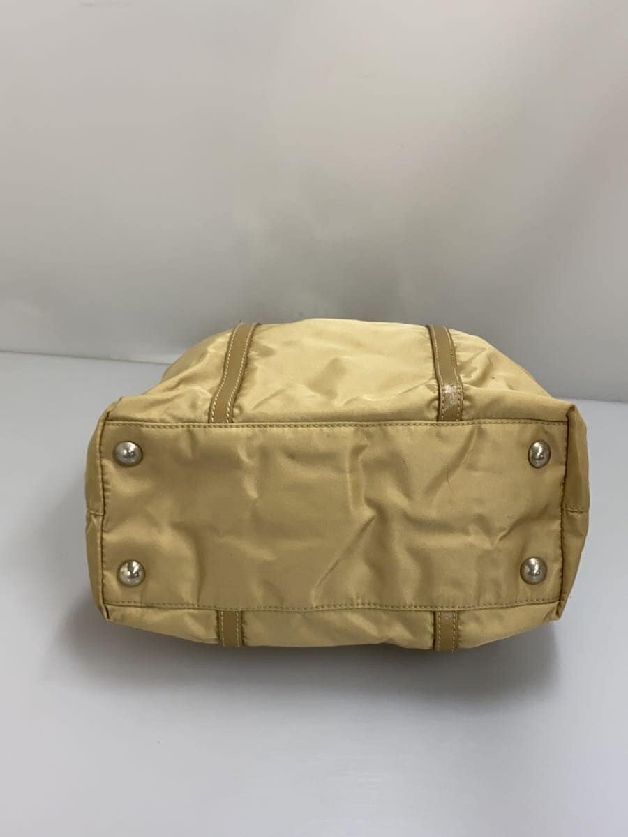 PRADA handbag nylon beige plain 4