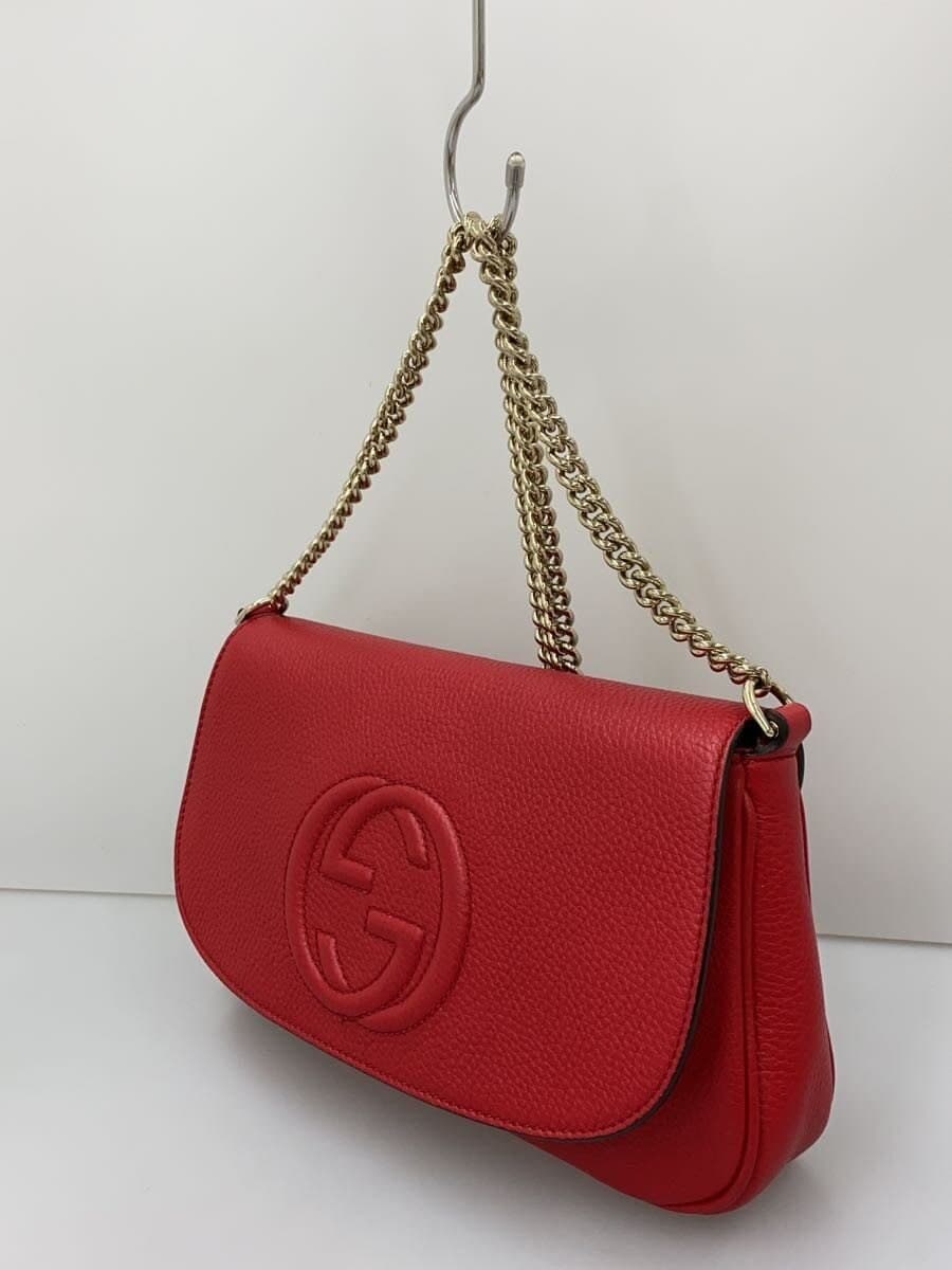 GUCCI Shoulder Bag_Soho_Interlocking G Leather RED Solid 536224 2
