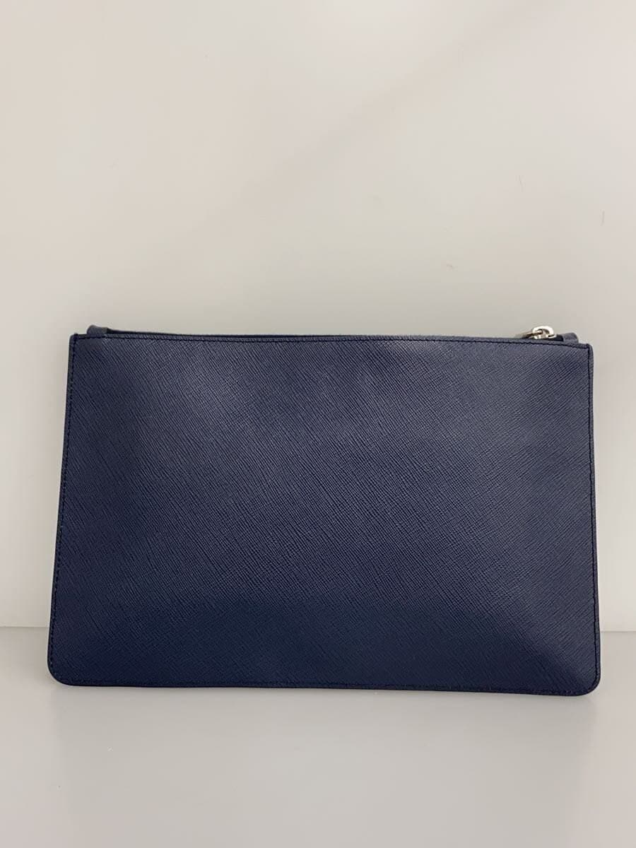 PRADA Second Bag Leather NVY Solid 2NG005 3