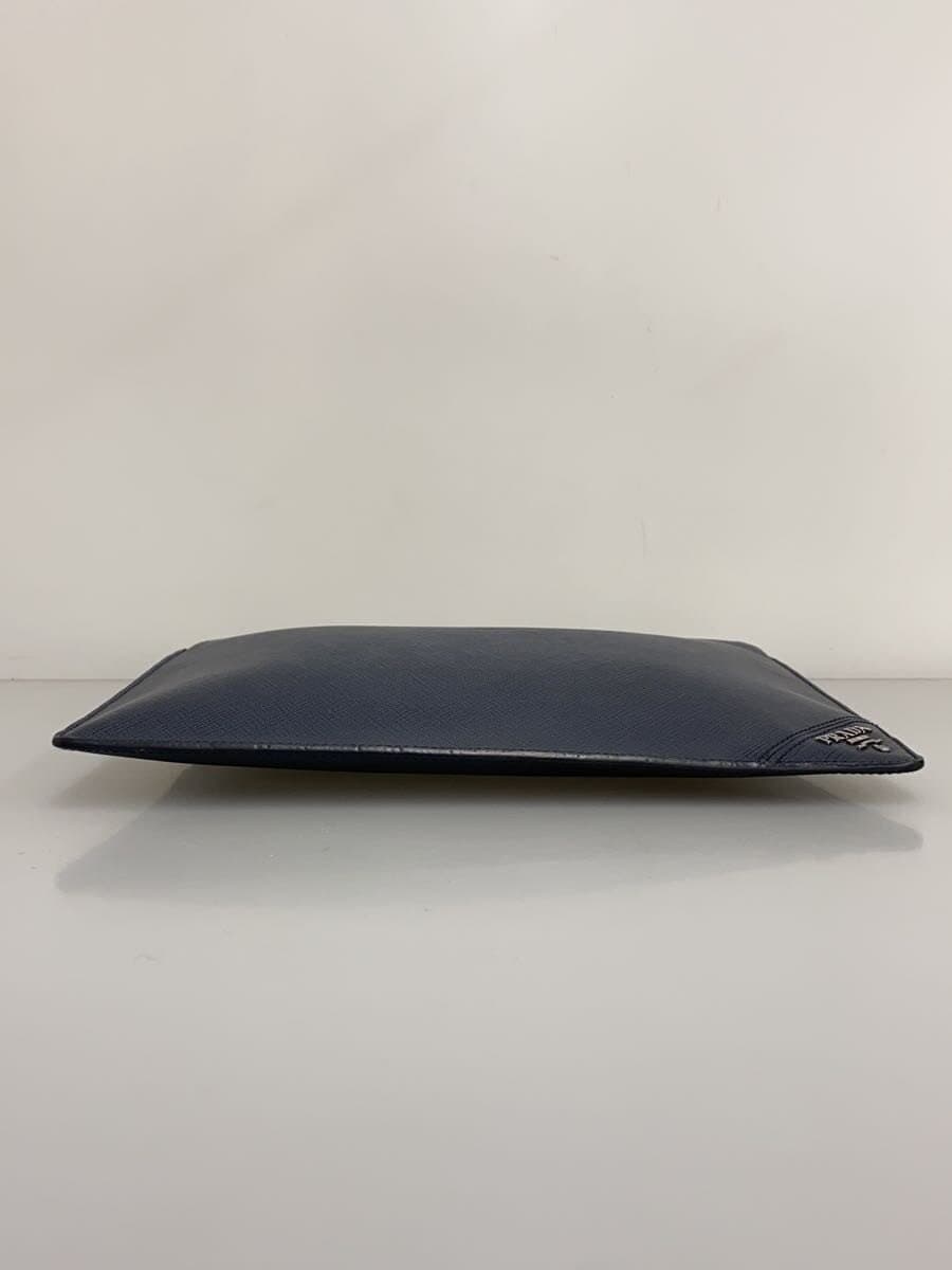 PRADA Second Bag Leather NVY Solid 2NG005 4