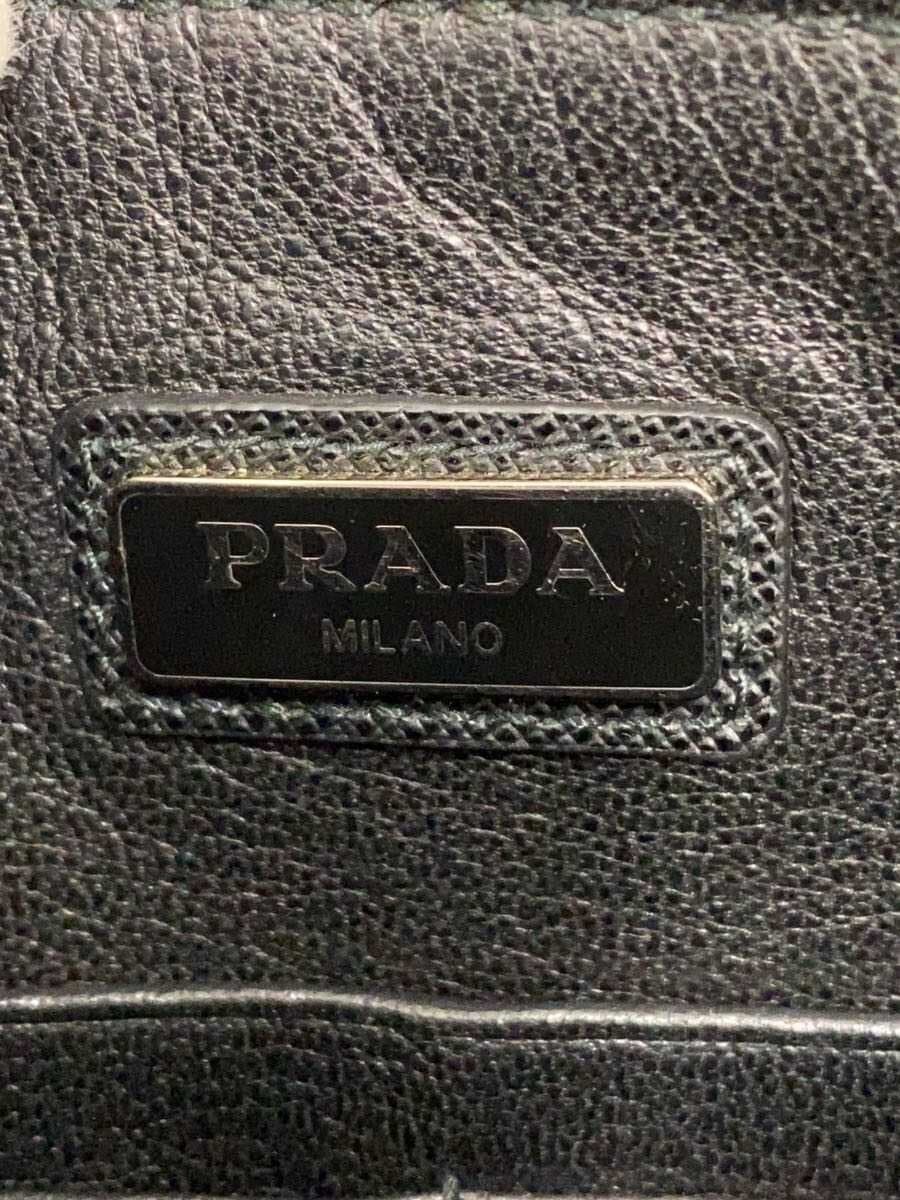 PRADA Second Bag Leather NVY Solid 2NG005 5
