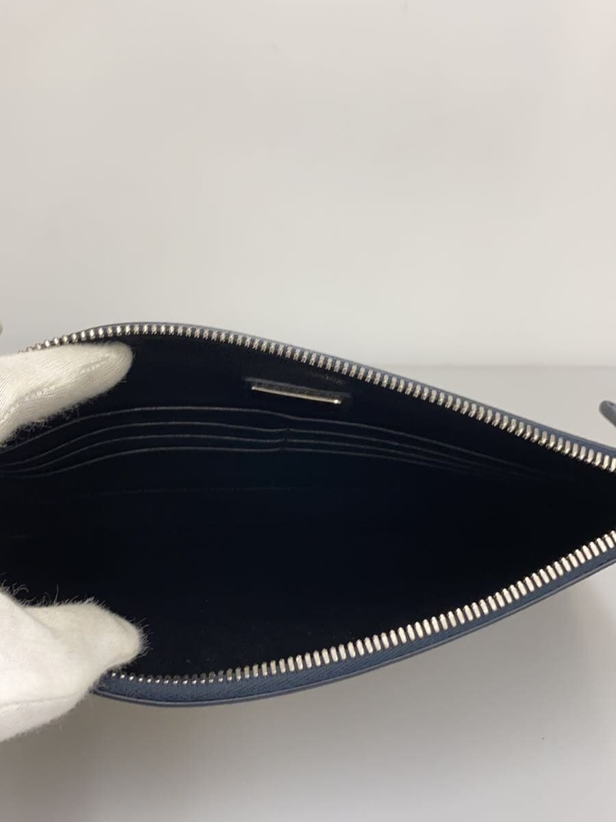 PRADA Second Bag Leather NVY Solid 2NG005 6