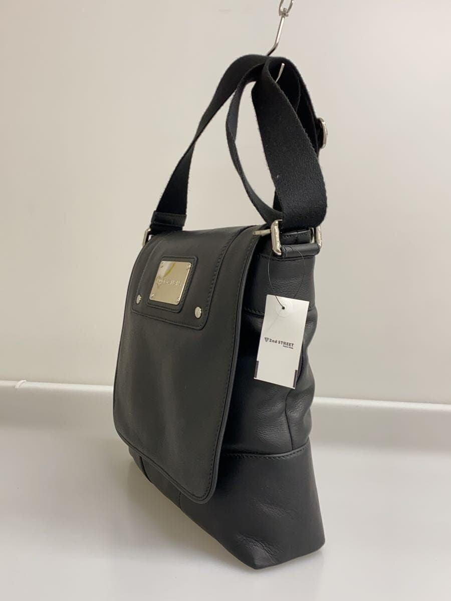 DOLCE&GABBANA Shoulder Bag Leather Black Solid Color 2