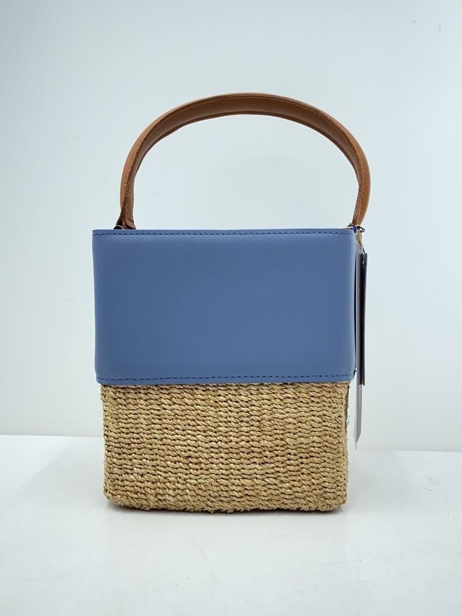VIOLAd’ORO Abaca Square Shoulder Bag Shoulder Bag -- BLU RW45-V8738 3
