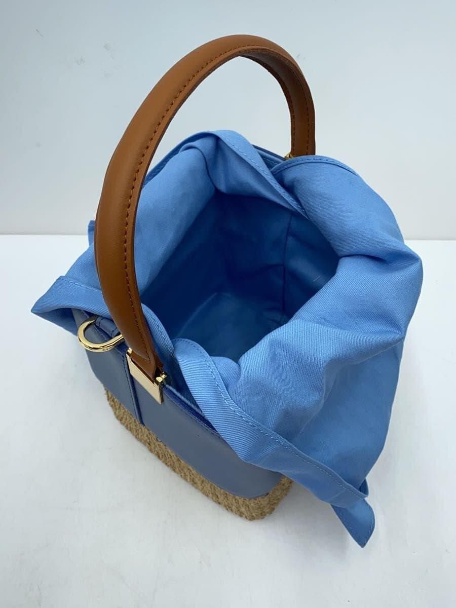 VIOLAd’ORO Abaca Square Shoulder Bag Shoulder Bag -- BLU RW45-V8738 7