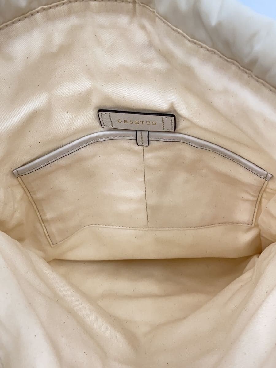 ORSETTO Tote Bag Polyester White Solid Color 01-067-02 6