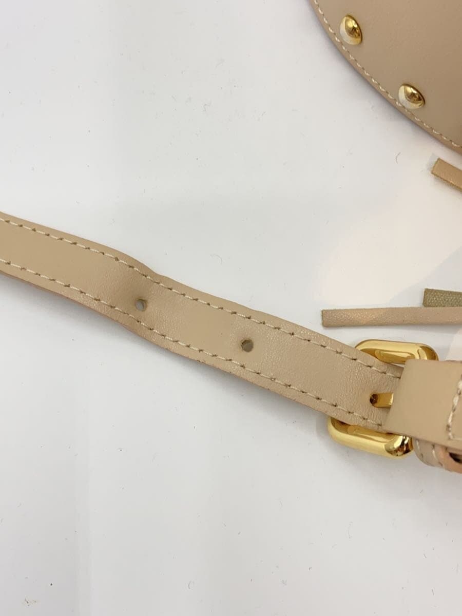 CHRISTIAN VILLA Shoulder Bag Faux Leather BEG 9