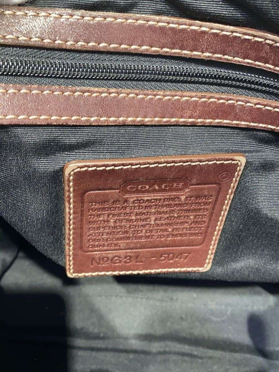COACH Shoulder Bag Canvas BLK 5047 5