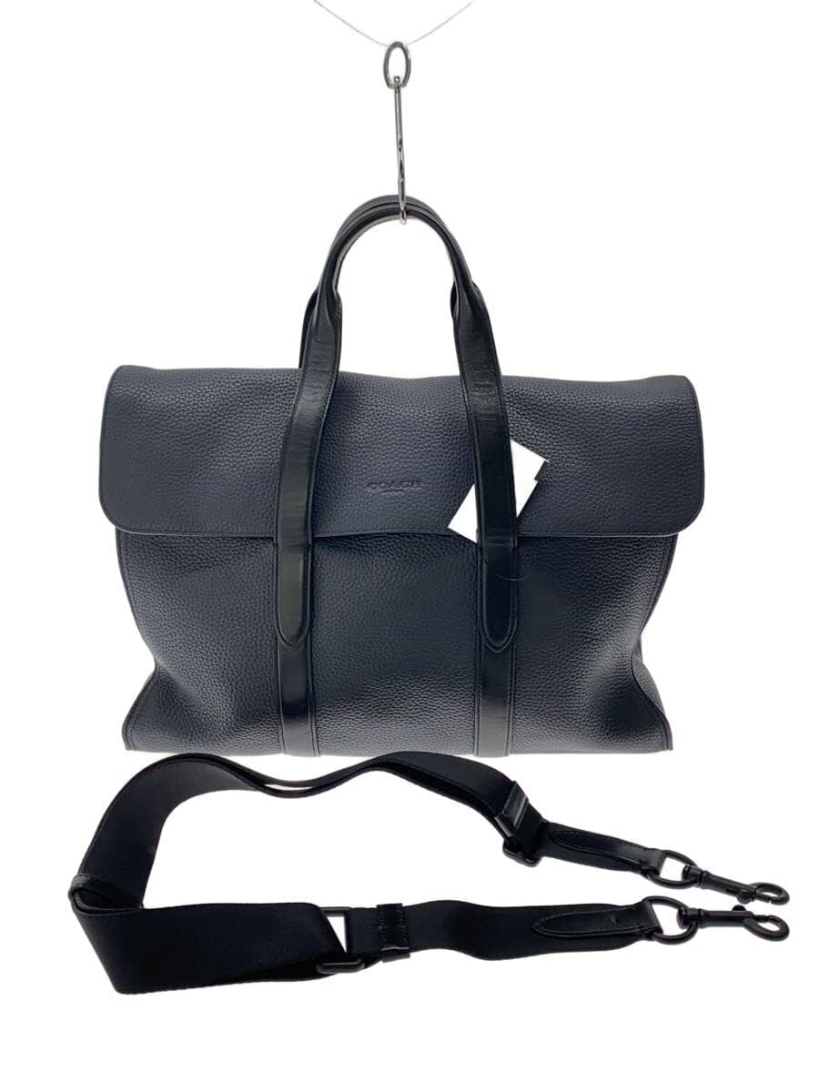 COACH Tote Bag Leather NVY 23854