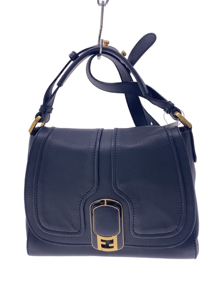 FENDI Shoulder Bag Leather BLK