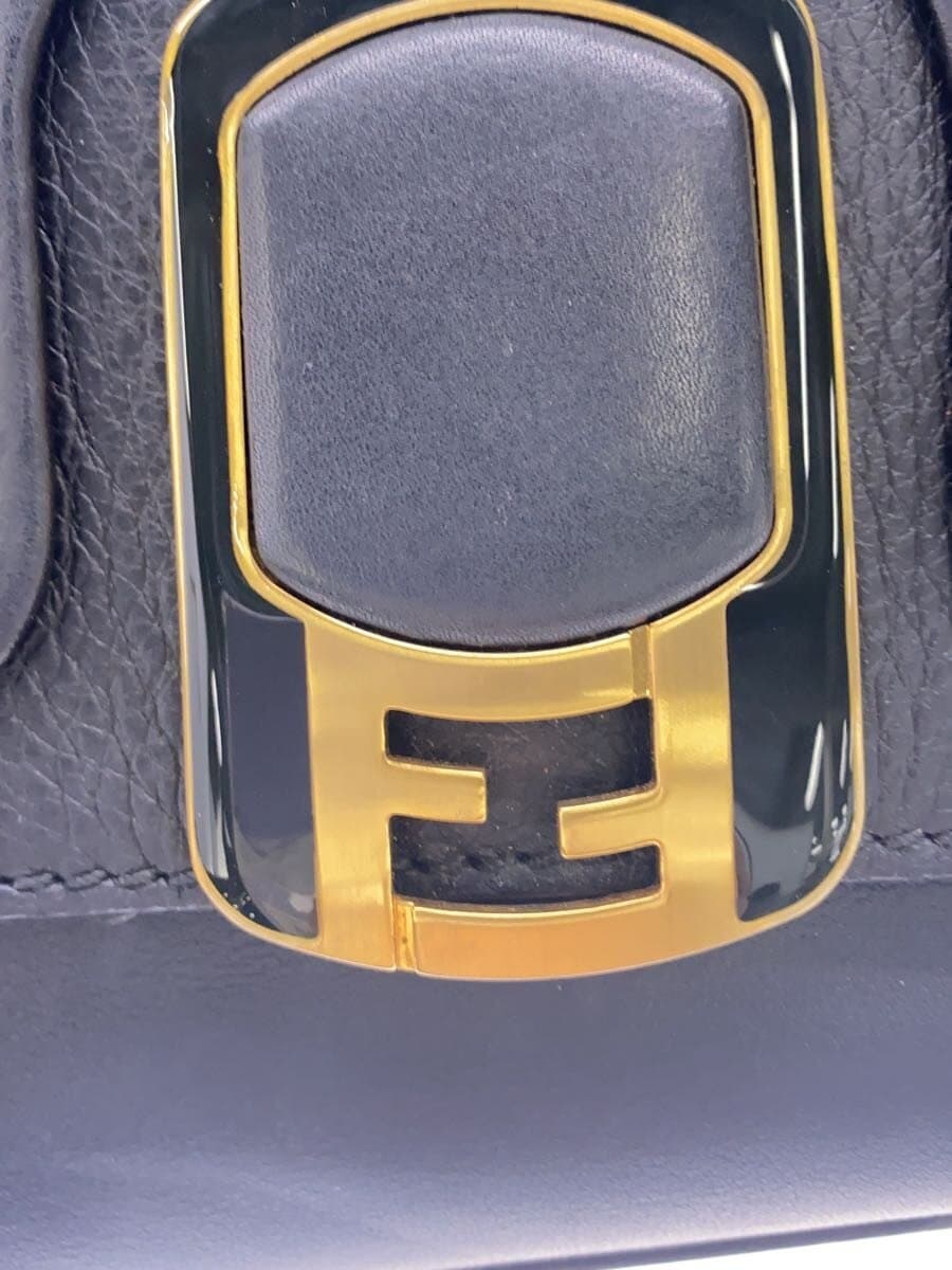 FENDI Shoulder Bag Leather BLK 5