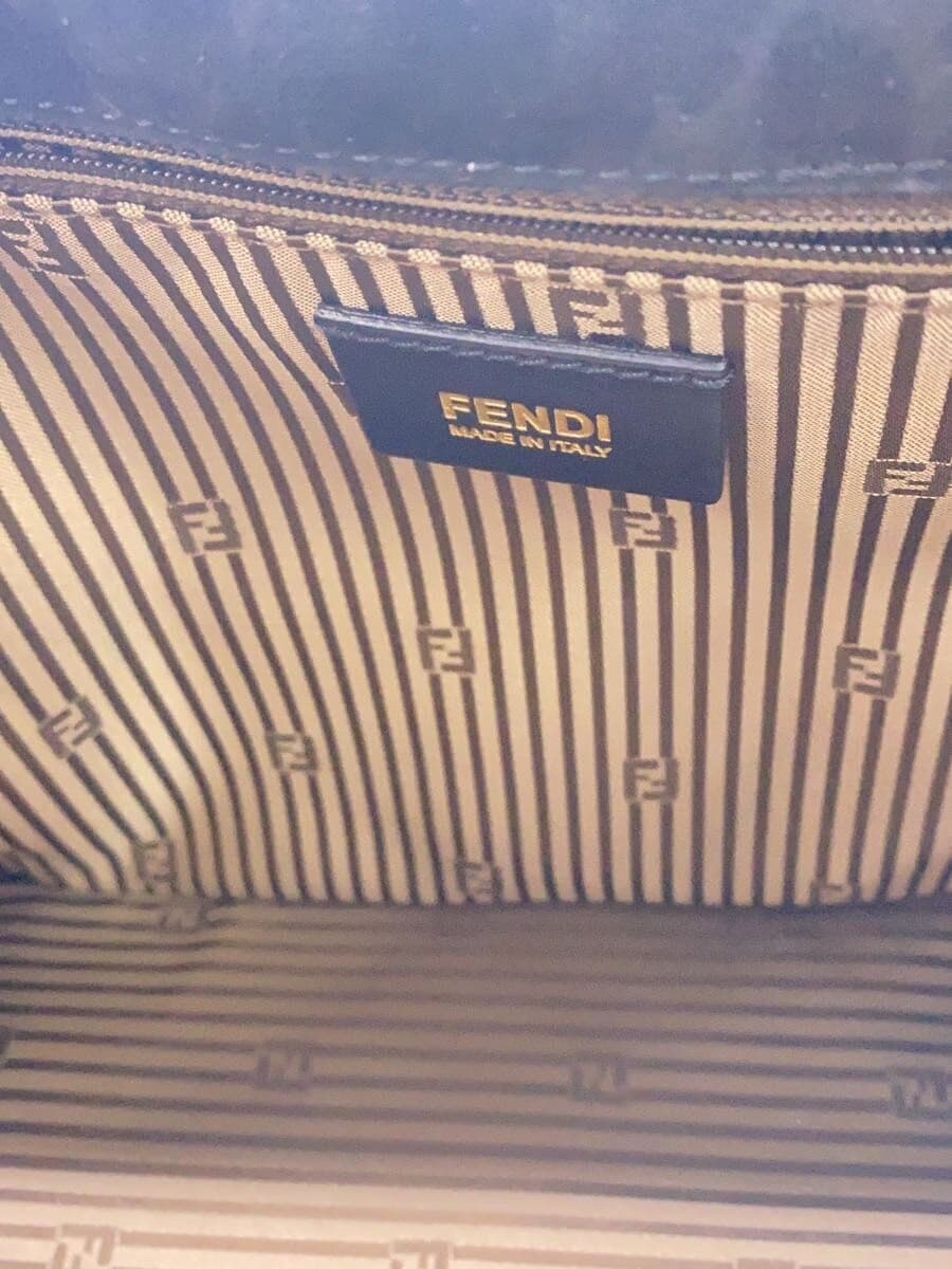 FENDI Shoulder Bag Leather BLK 6