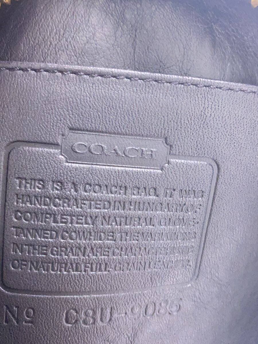 COACH Shoulder Bag Leather BLK 9085 5