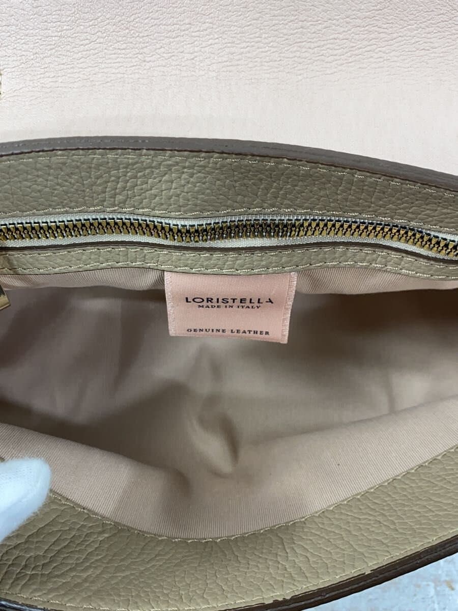 LORISTELLA handbag leather beige plain 6