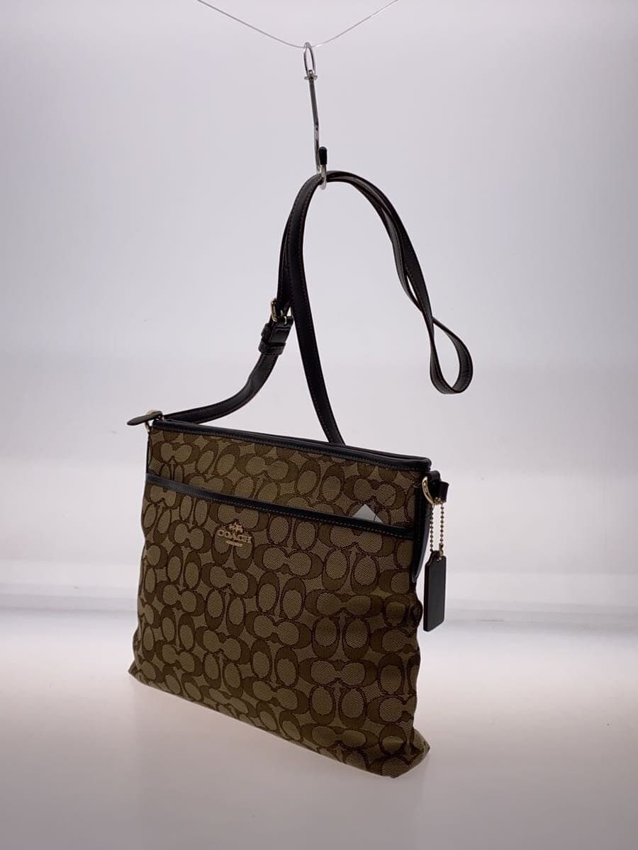 COACH Shoulder Bag Canvas BRW All Over Pattern G1757-F58285 2