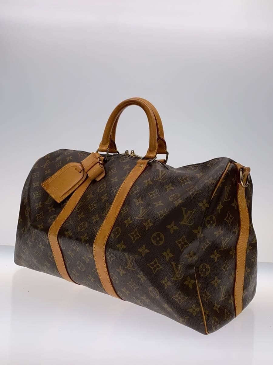 LOUIS VUITTON Keepall 50 Monogram Canvas PVC BRW M41426 2