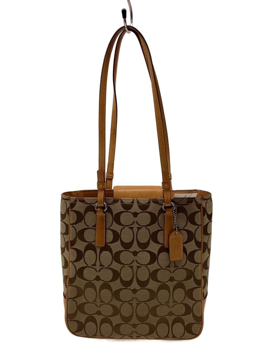 COACH Tote Bag Signature -- BEG All-over pattern 6090