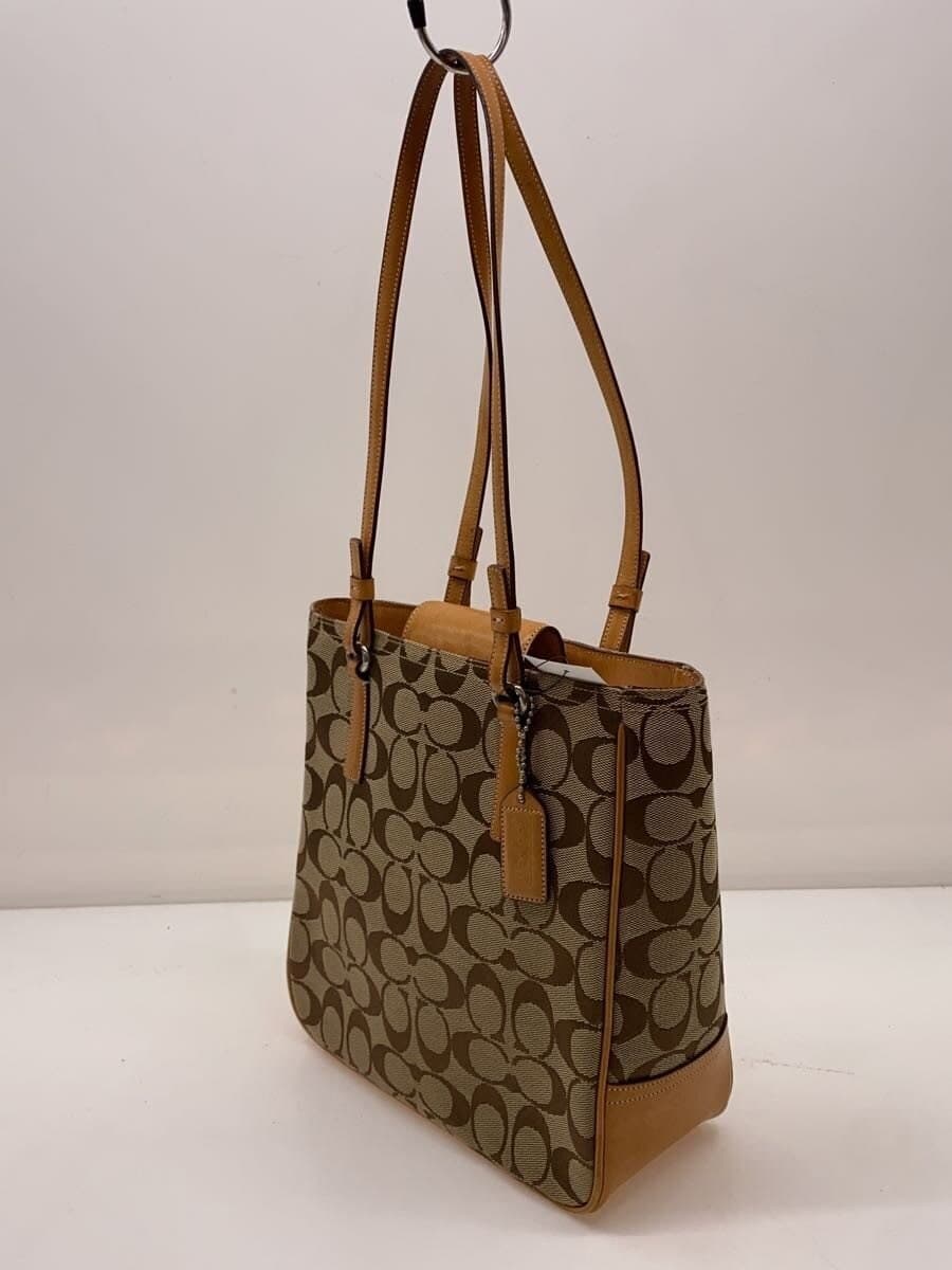 COACH Tote Bag Signature -- BEG All-over pattern 6090 2