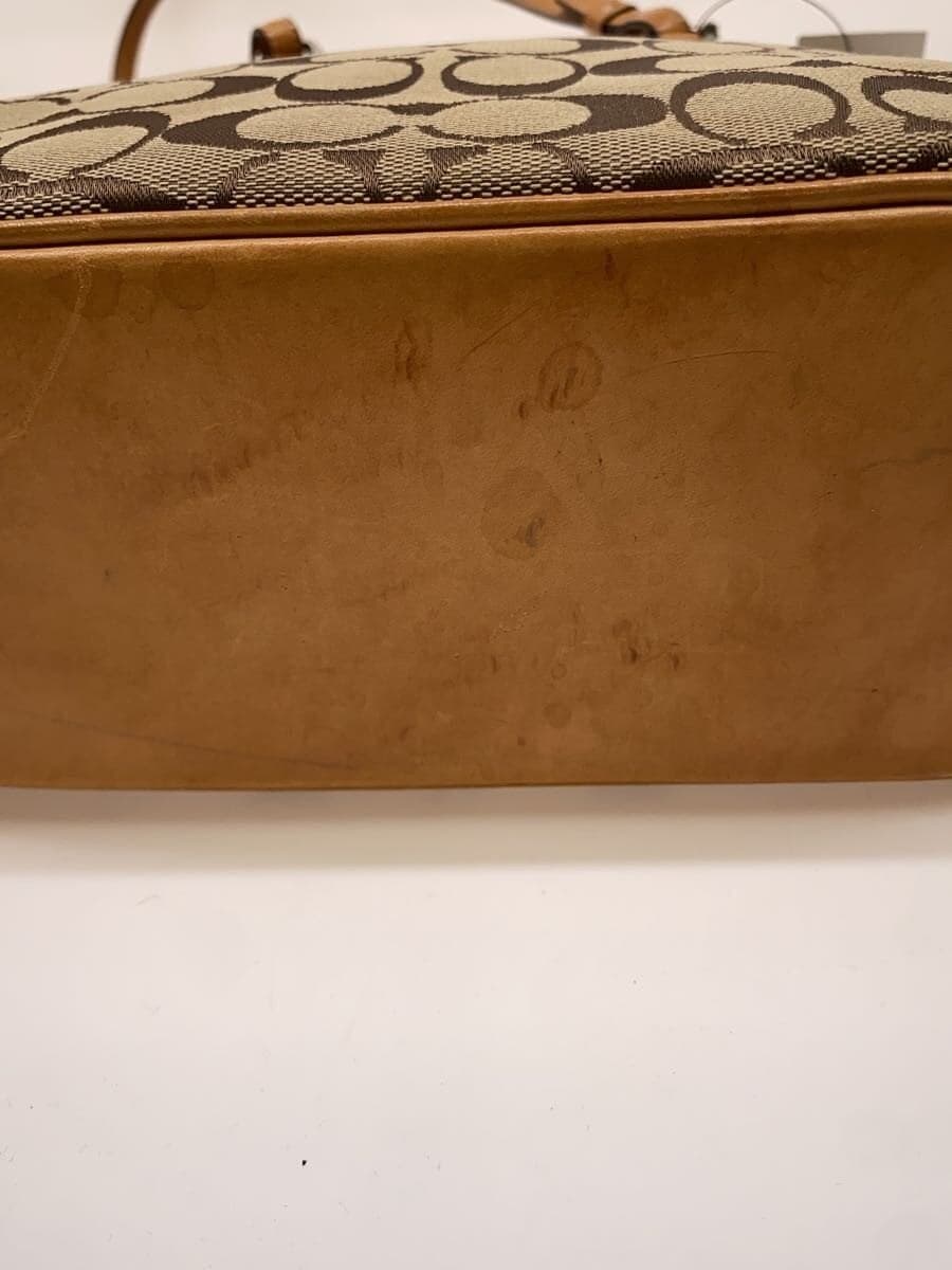 COACH Tote Bag Signature -- BEG All-over pattern 6090 7
