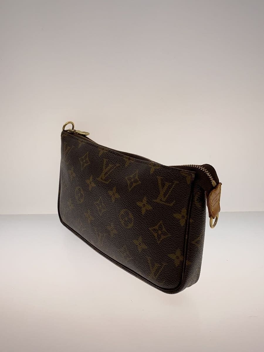 LOUIS VUITTON 1) Pochette Accessoires Monogram Canvas PVC BRW All-over pattern 2