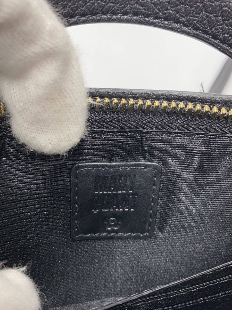 MARY QUANT Shoulder Bag Leather Black Solid Color 5