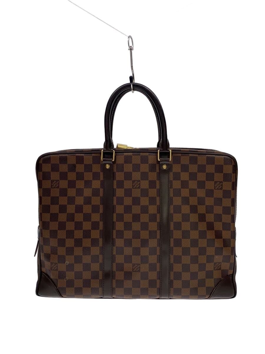 LOUIS VUITTON Porte-Documents Voyage Damier Ebene PVC BRW N41124