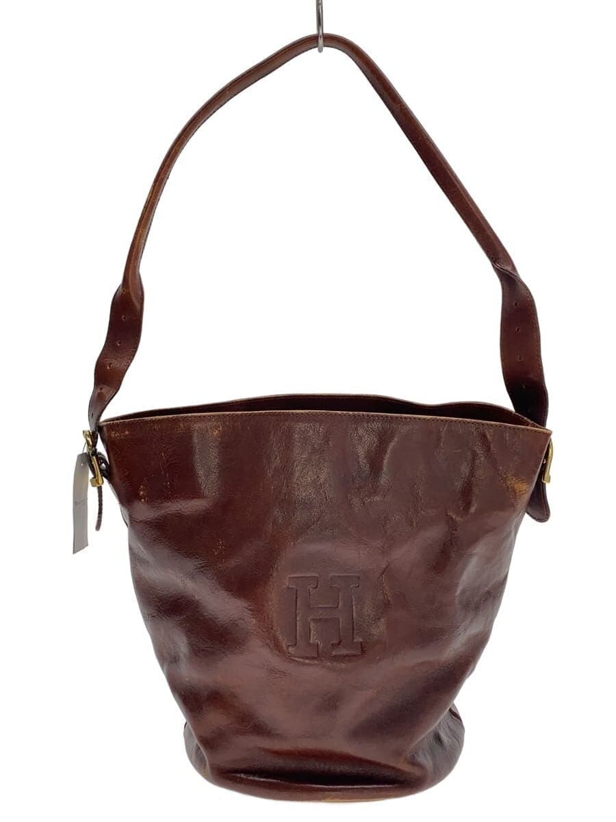 HIROFU Shoulder Bag Leather BRW Solid 4946