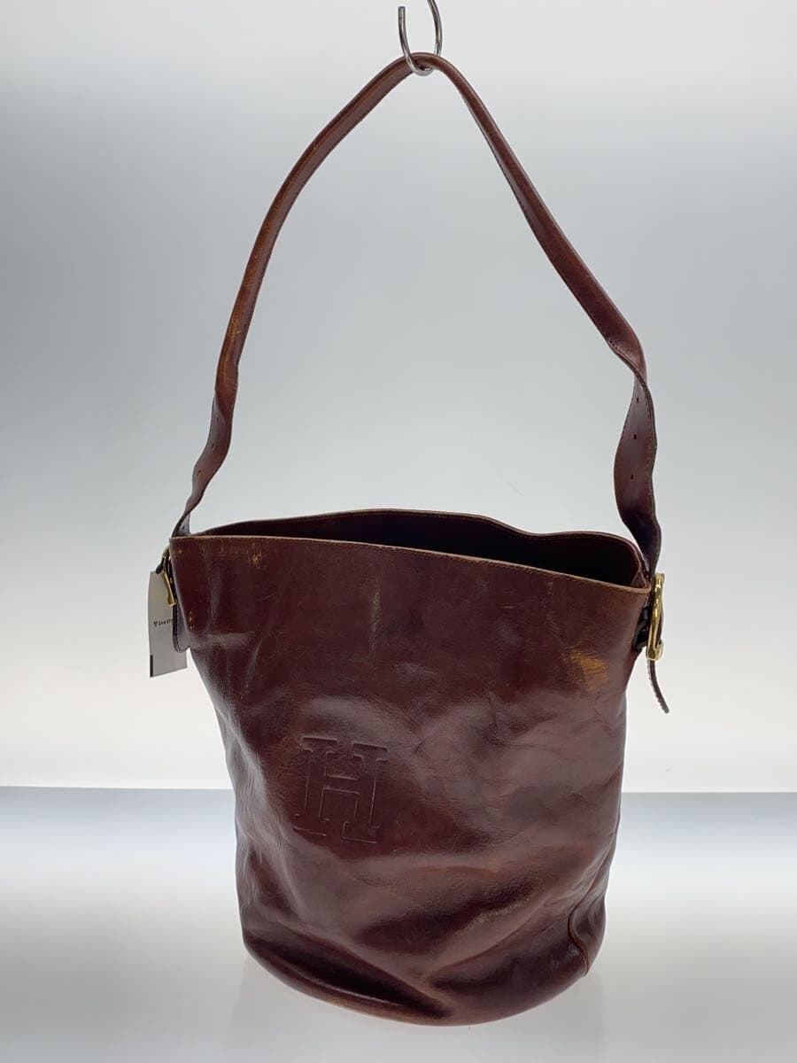 HIROFU Shoulder Bag Leather BRW Solid 4946 2