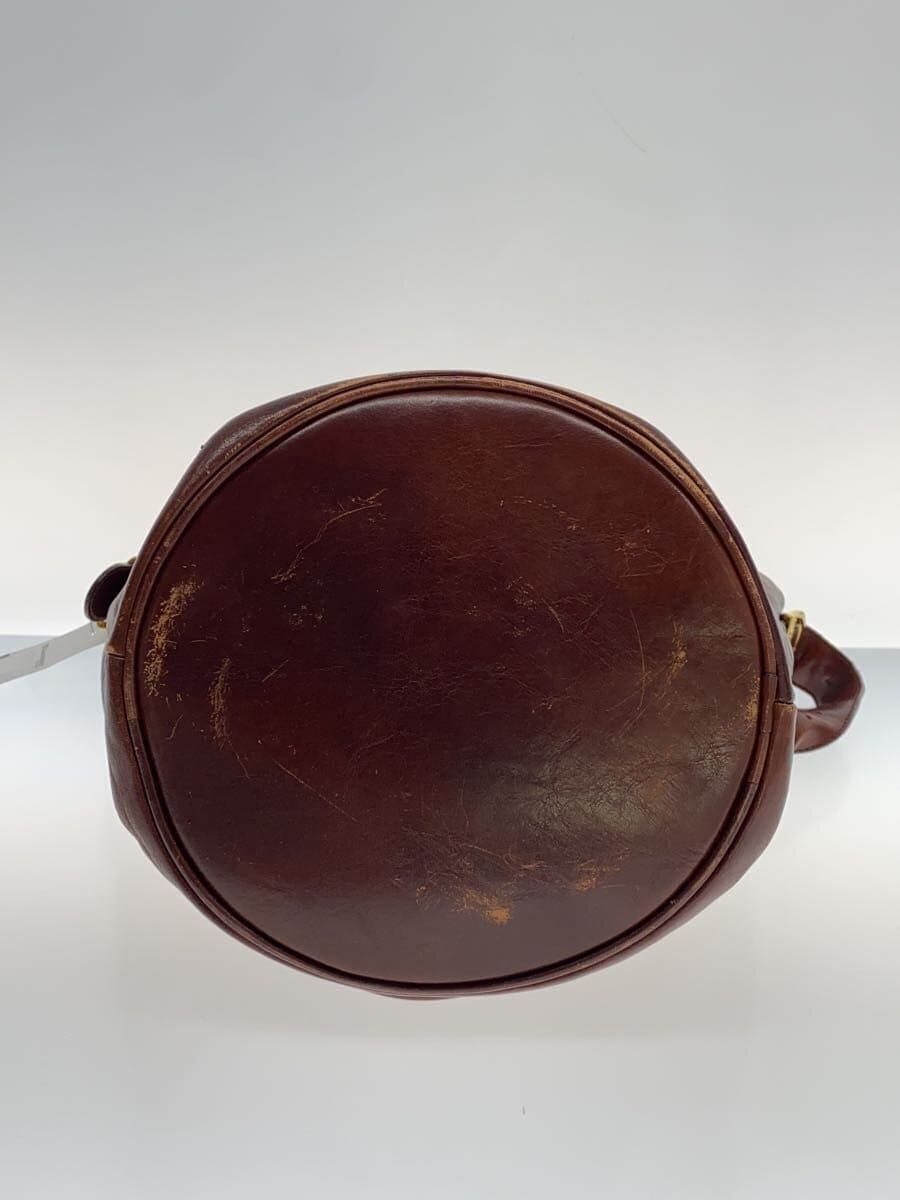 HIROFU Shoulder Bag Leather BRW Solid 4946 4