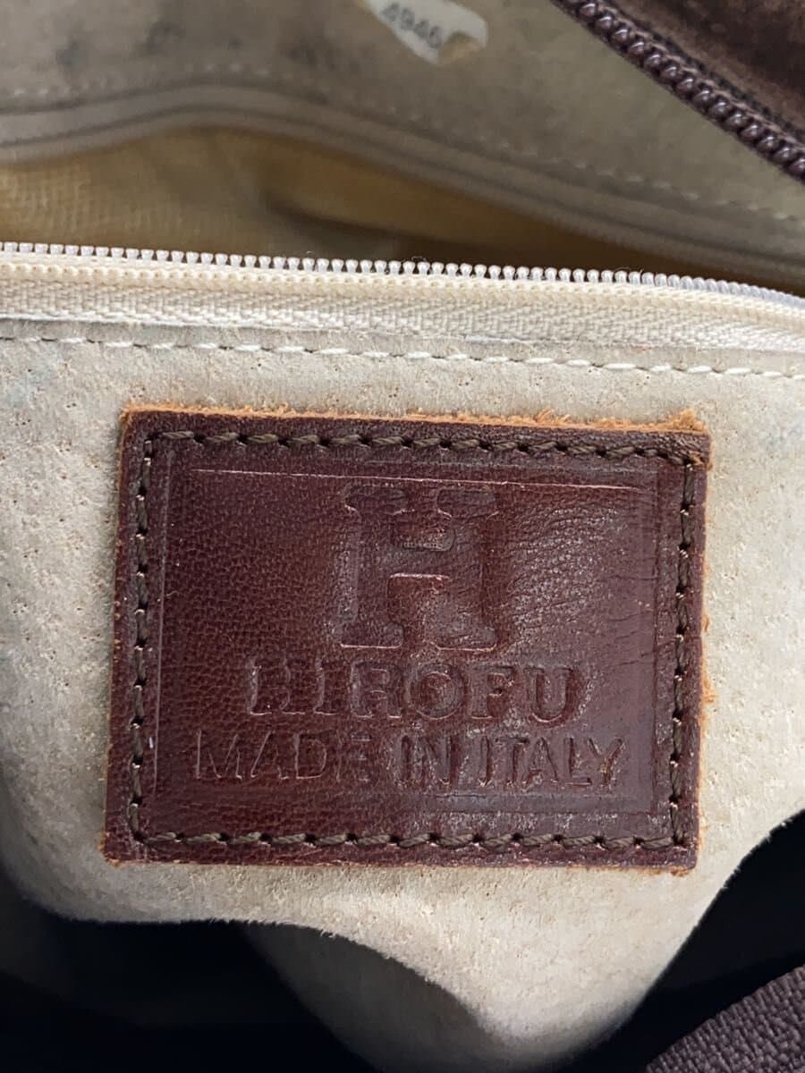 HIROFU Shoulder Bag Leather BRW Solid 4946 5