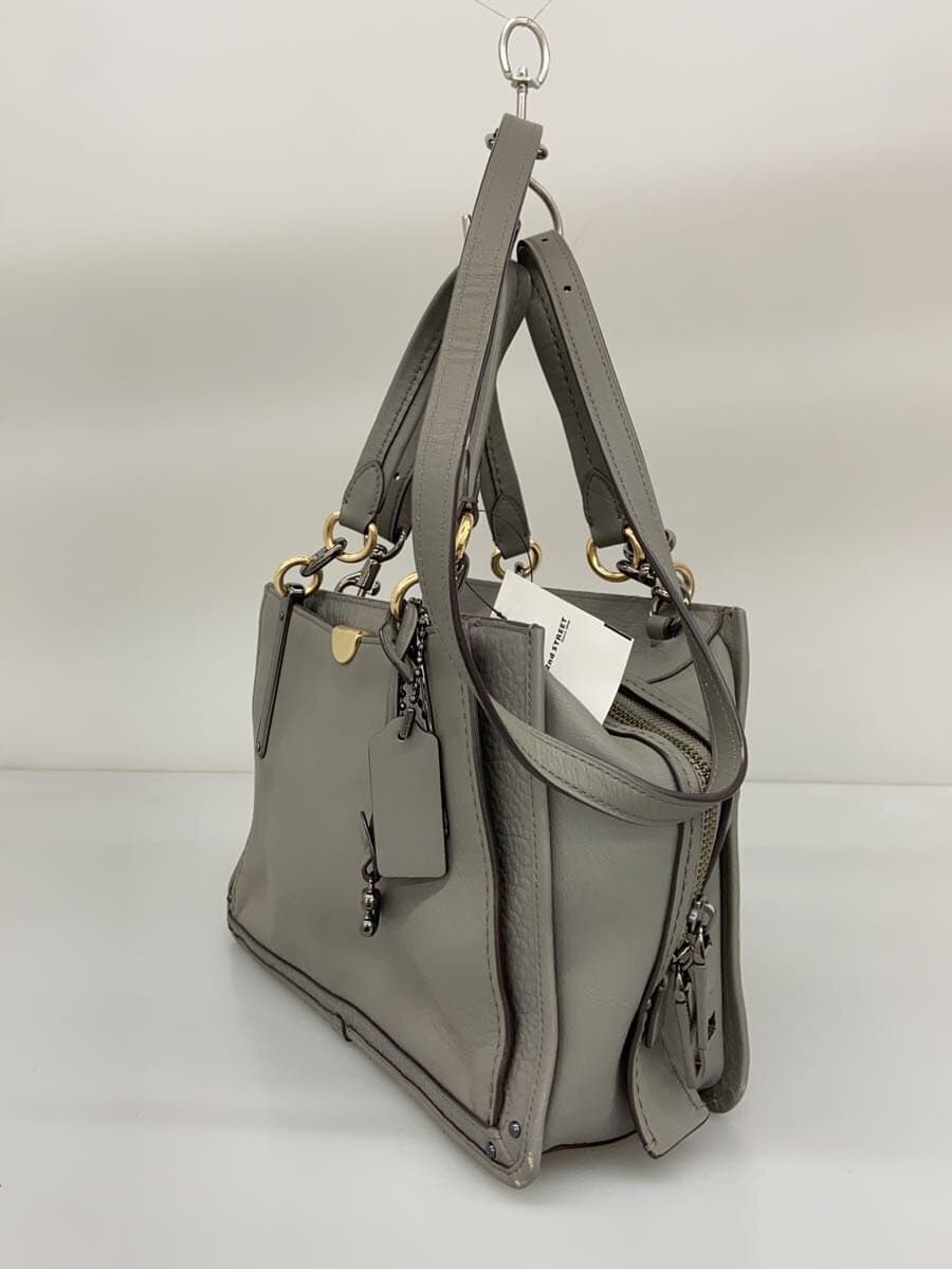 COACH Dreamer _All Leather 2-Way Shoulder Bag Gray 33094 2