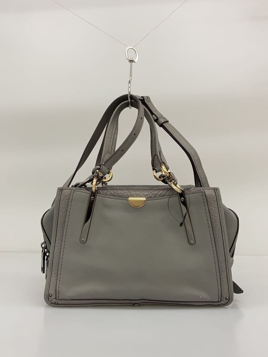 COACH Dreamer _All Leather 2-Way Shoulder Bag Gray 33094 3