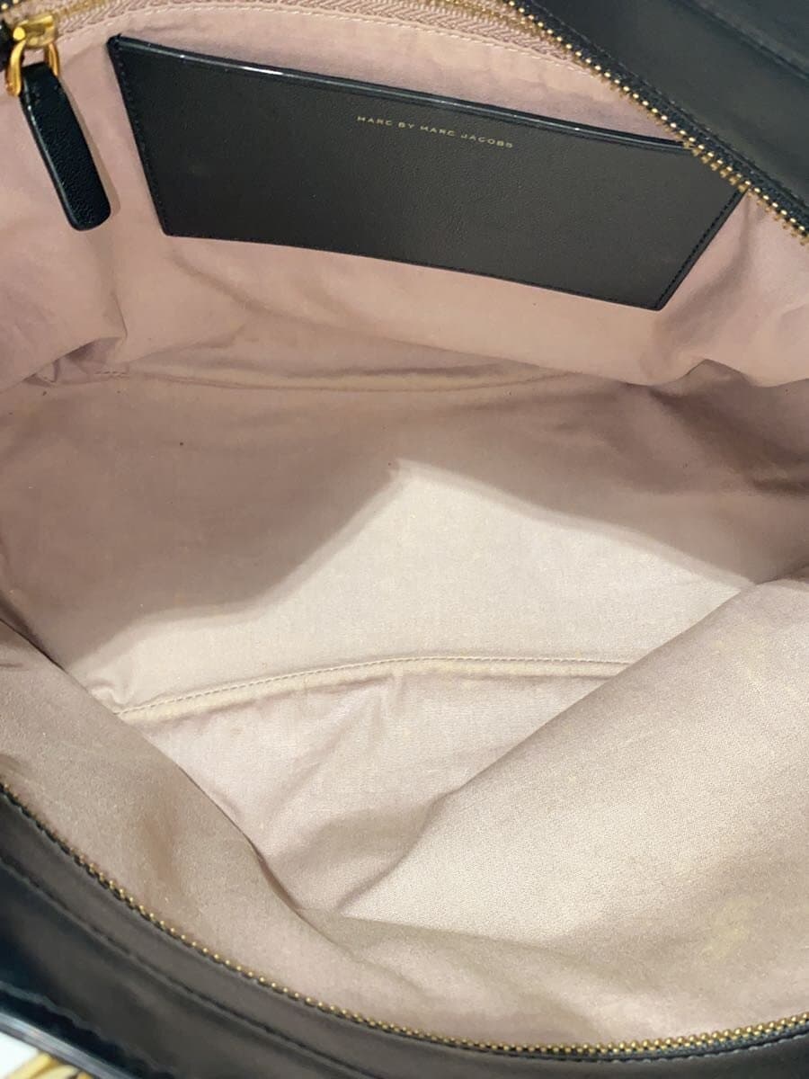 MARC BY MARC JACOBS tote bag leather black plain 6