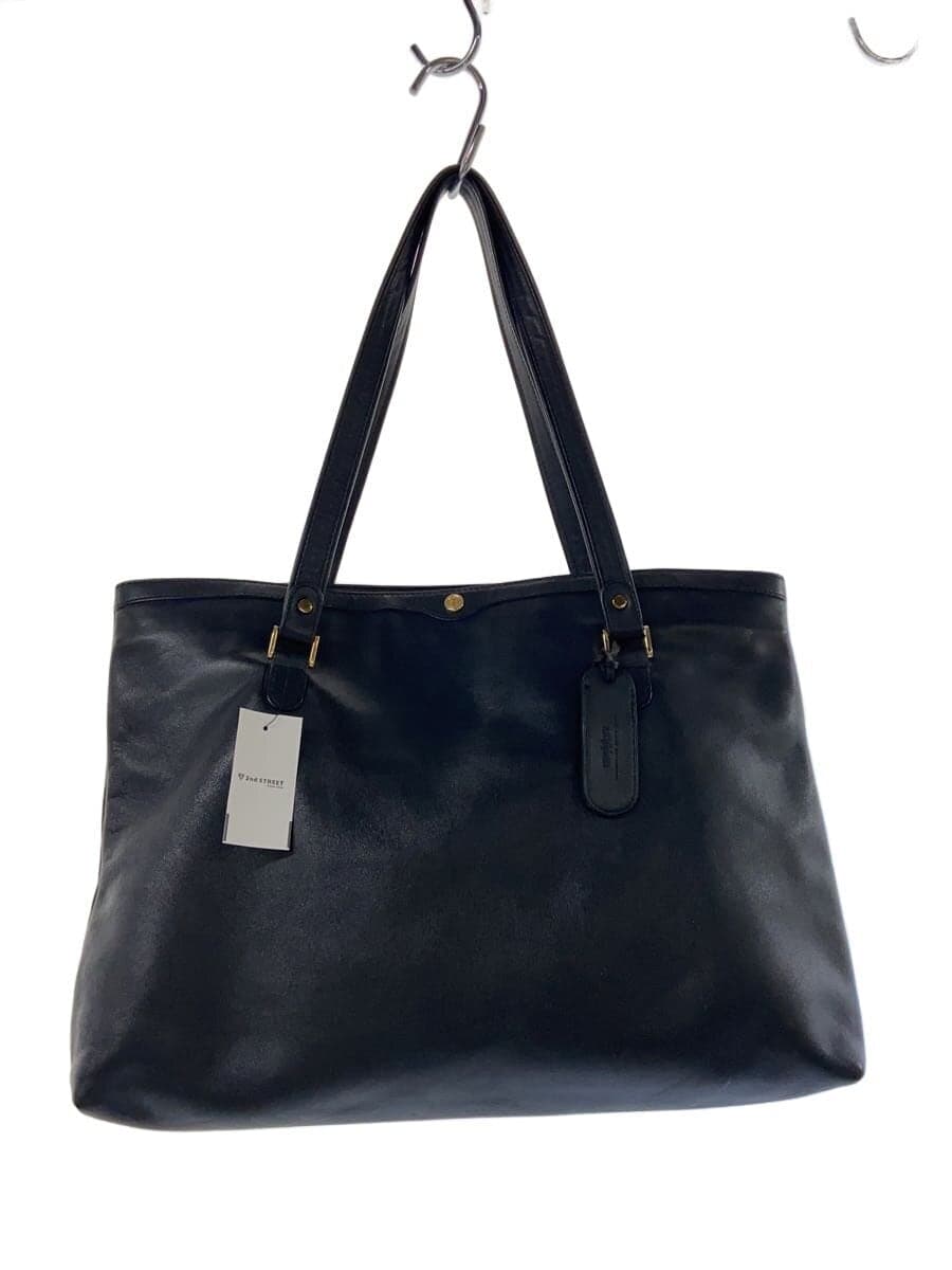 GOLD PFEIL Tote Bag Leather Black Solid Business Bag