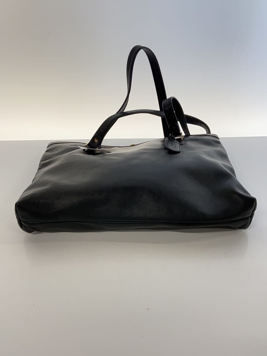 GOLD PFEIL Tote Bag Leather Black Solid Business Bag 4