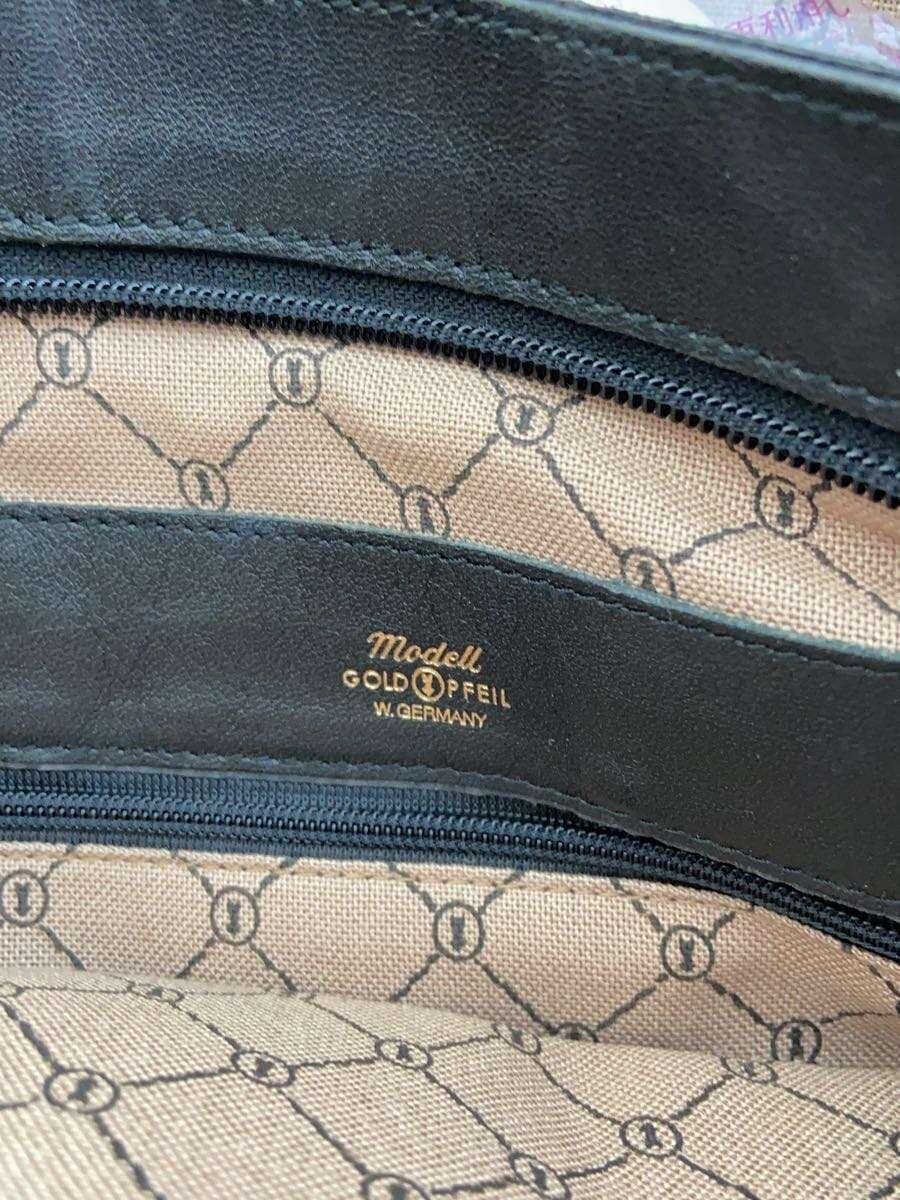 GOLD PFEIL Tote Bag Leather Black Solid Business Bag 5