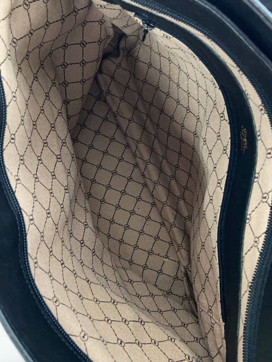 GOLD PFEIL Tote Bag Leather Black Solid Business Bag 7