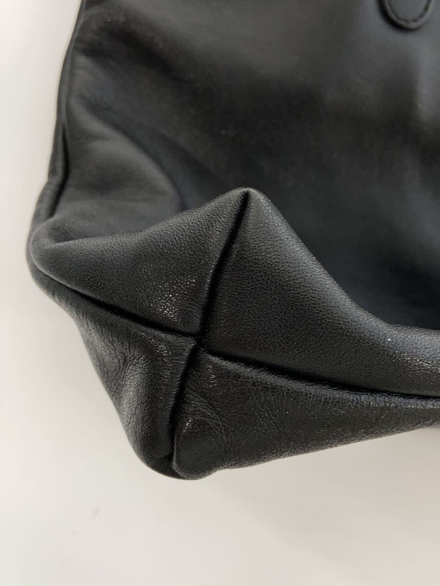 GOLD PFEIL Tote Bag Leather Black Solid Business Bag 9