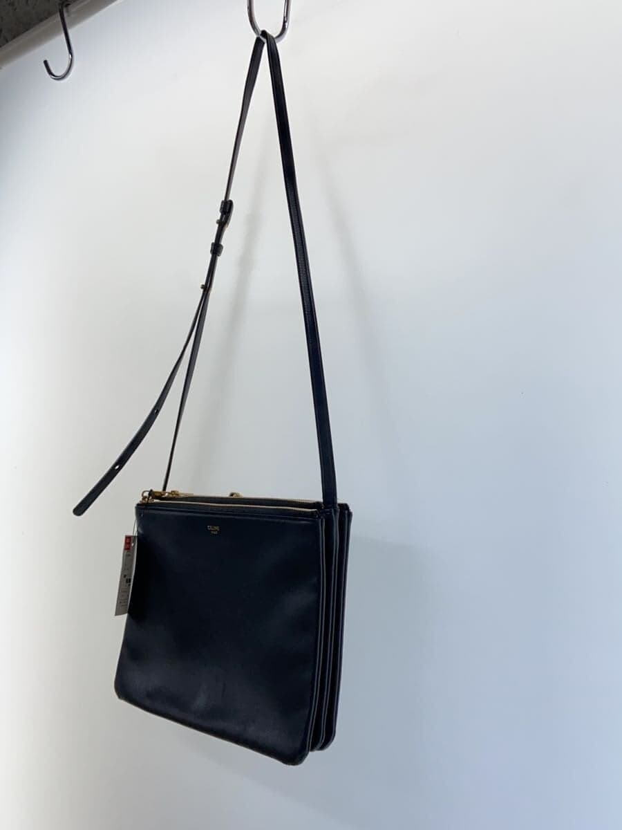 CELINE Shoulder Bag Leather BLK Solid 171453ETA 2