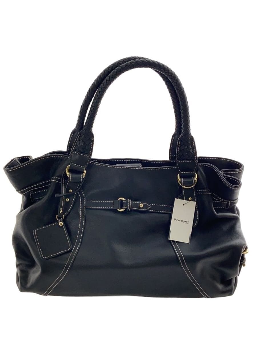 TOPKAPI Handbag Leather BLK Solid