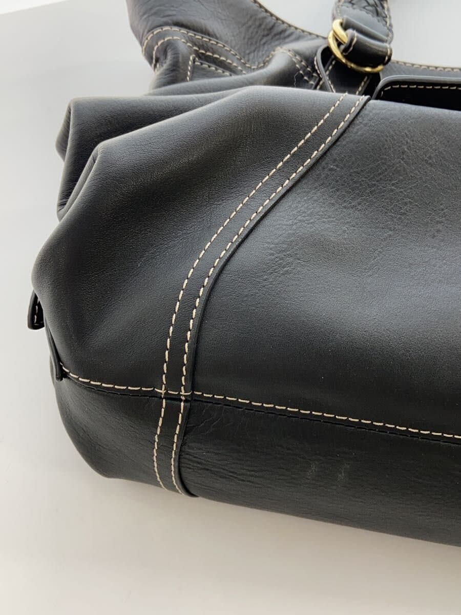 TOPKAPI Handbag Leather BLK Solid 8