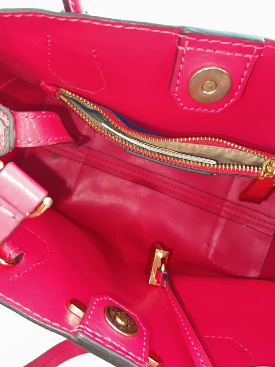 MICHAEL KORS Handbag Leather PNK Solid NB-1708 6