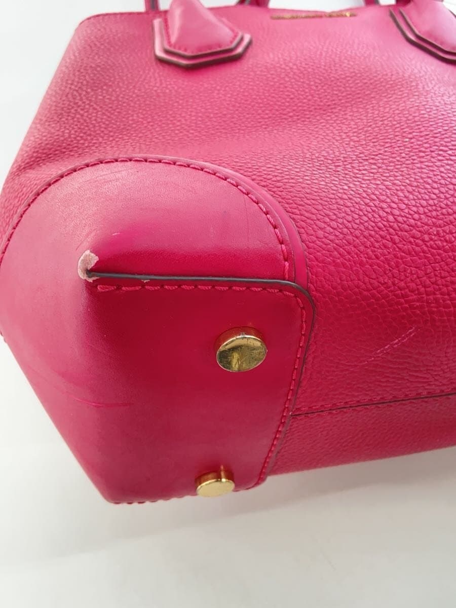 MICHAEL KORS Handbag Leather PNK Solid NB-1708 7