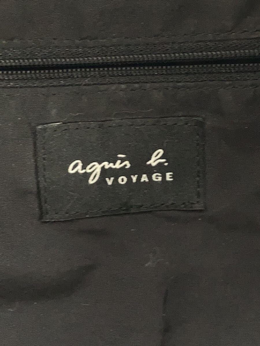 agnes b. backpack nylon black plain logo belt 5