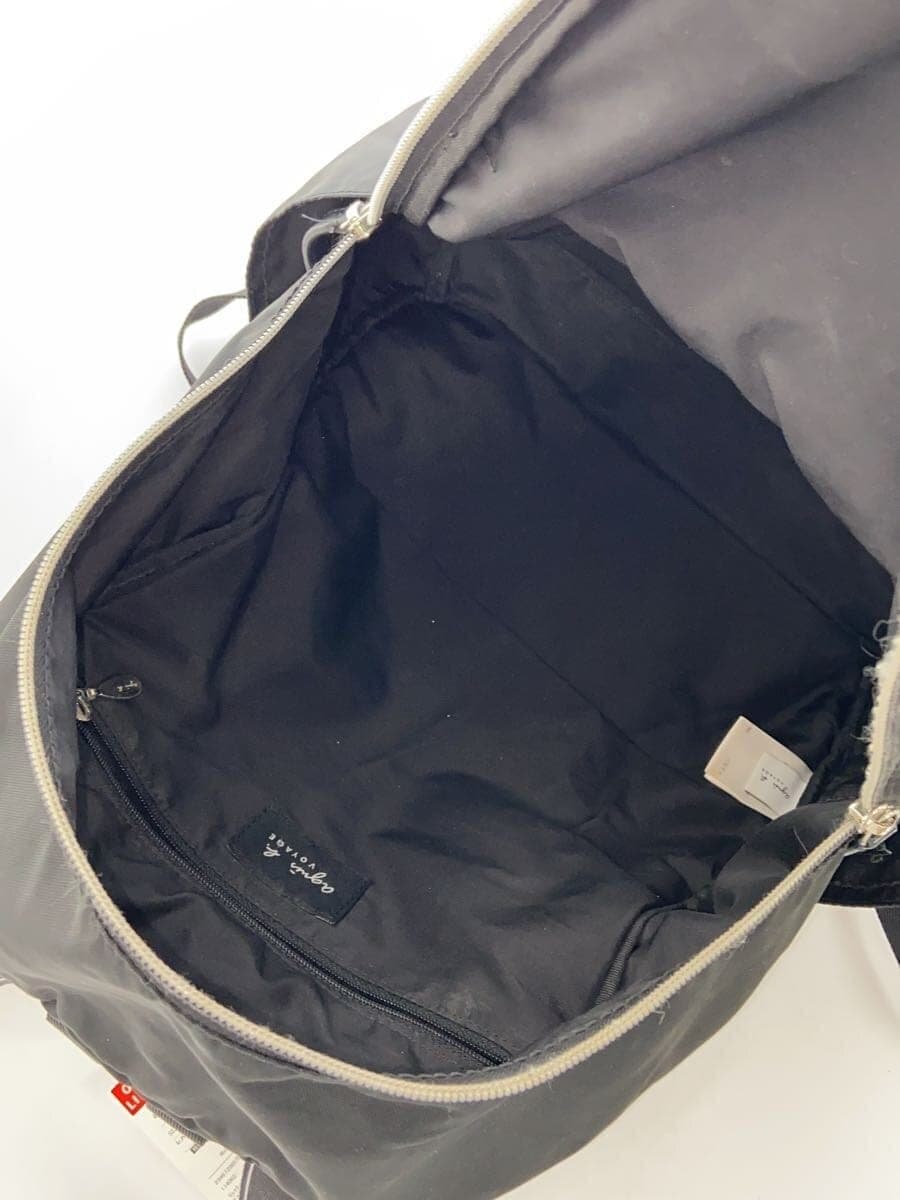 agnes b. backpack nylon black plain logo belt 6