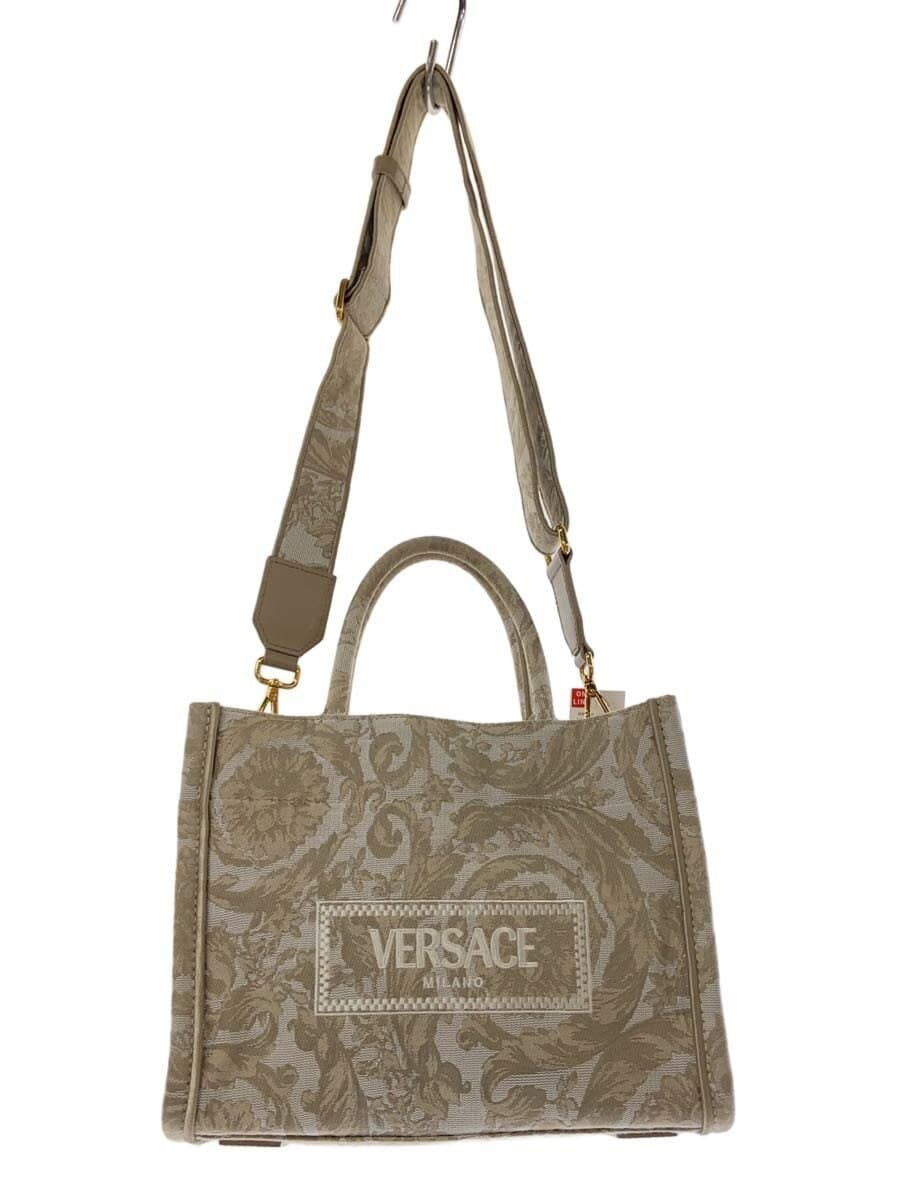 VERSACE handbag -- BEG all-over pattern