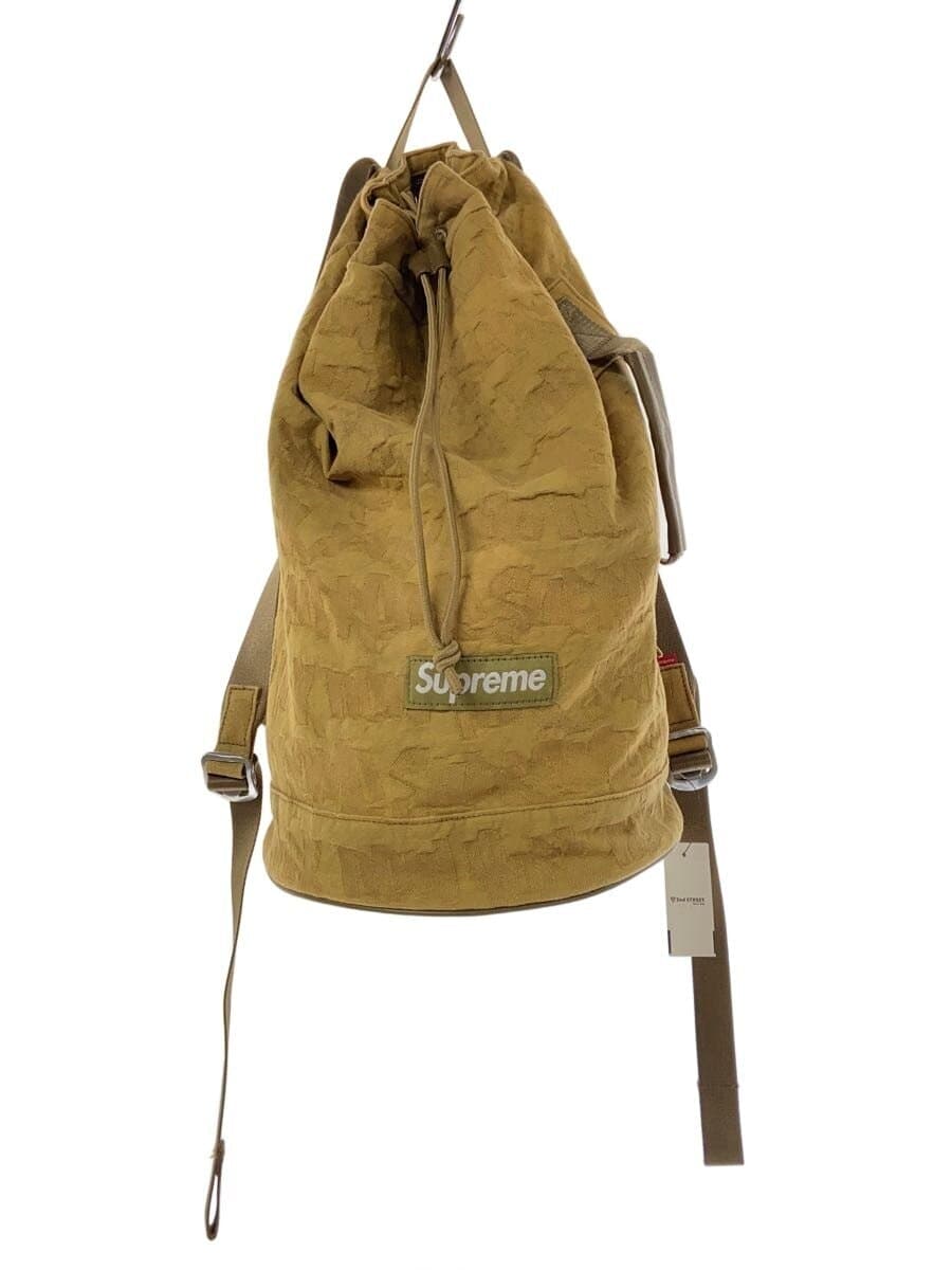 Supreme Backpack Cotton Camel All-Over Print SS22 Fat Tip Jacquard Denim